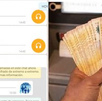 La estafa con el bono de 10 mil pesos: te mandan audio por WhatsApp 