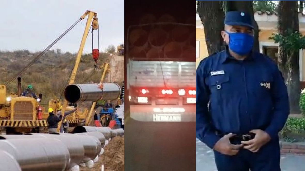 Siguen extrayendo caños del Gasoducto NEA: secuestraron camiones y maquinaria pesada
