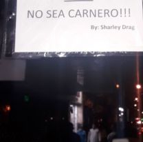 "No sea carne...": el inesperado cartel que dejaron en una parada de Saeta