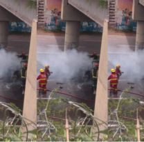Horror en el acceso a Salta: un auto ardió en llamas y una persona murió calcinada