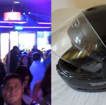 Horror en un popular bar de Salta: le choreó el casco y lo abrió como a sachet