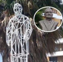 Sigue la polémica por el busto de Oñativia y la escultura que lo reemplazó: ¿qué paso?