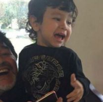 El hijito de Verónica Ojeda y Maradona se pegó el estirón: está igual a Dalma