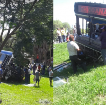 Brutal choque entre un colectivo y un camión en El Carril: hay varios heridos