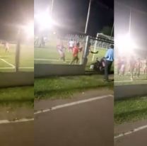[HAY VIDEO] Un partido de fútbol en Salta terminó a puras piñas y patadas