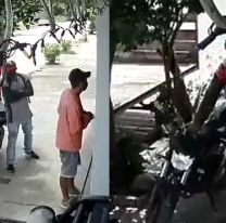 Así roban una moto en Salta: a metros de una comisaría y a plena luz del día