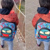 Llevaba a su hijito a la escuela y mientras caminaba notó algo raro: la sorpresa