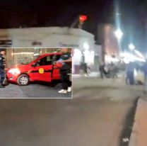 Taxista chocó a una mujer en plena San Martín y desató un caos