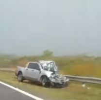 Terrible accidente en la Ruta 34: chocaron contra un camión en medio del temporal