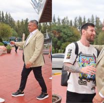 Lio Messi llegó a la Argentina y fue recibido por Tapia: "Como campeón de mundo"